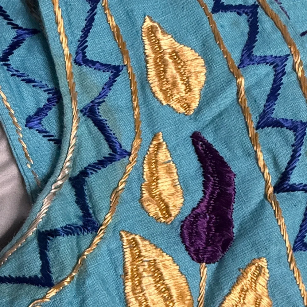 Vintage Hand Embroidered Afghanistan Floral Vest - Picture 7 of 7